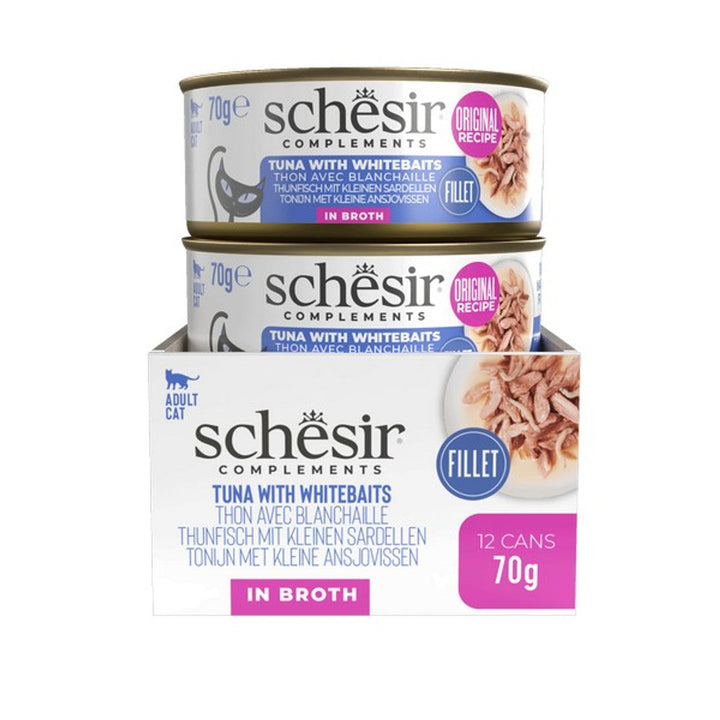 Schesir Tuna with Whitebaits In Broth Complements 70g x 12