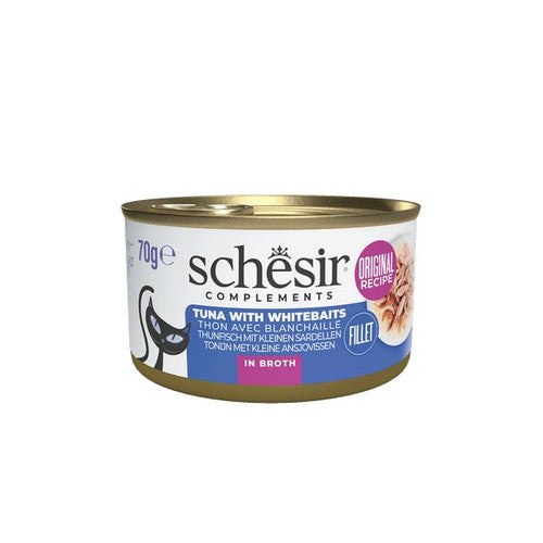 Schesir Tuna with Whitebaits In Broth Complements 70g x 12