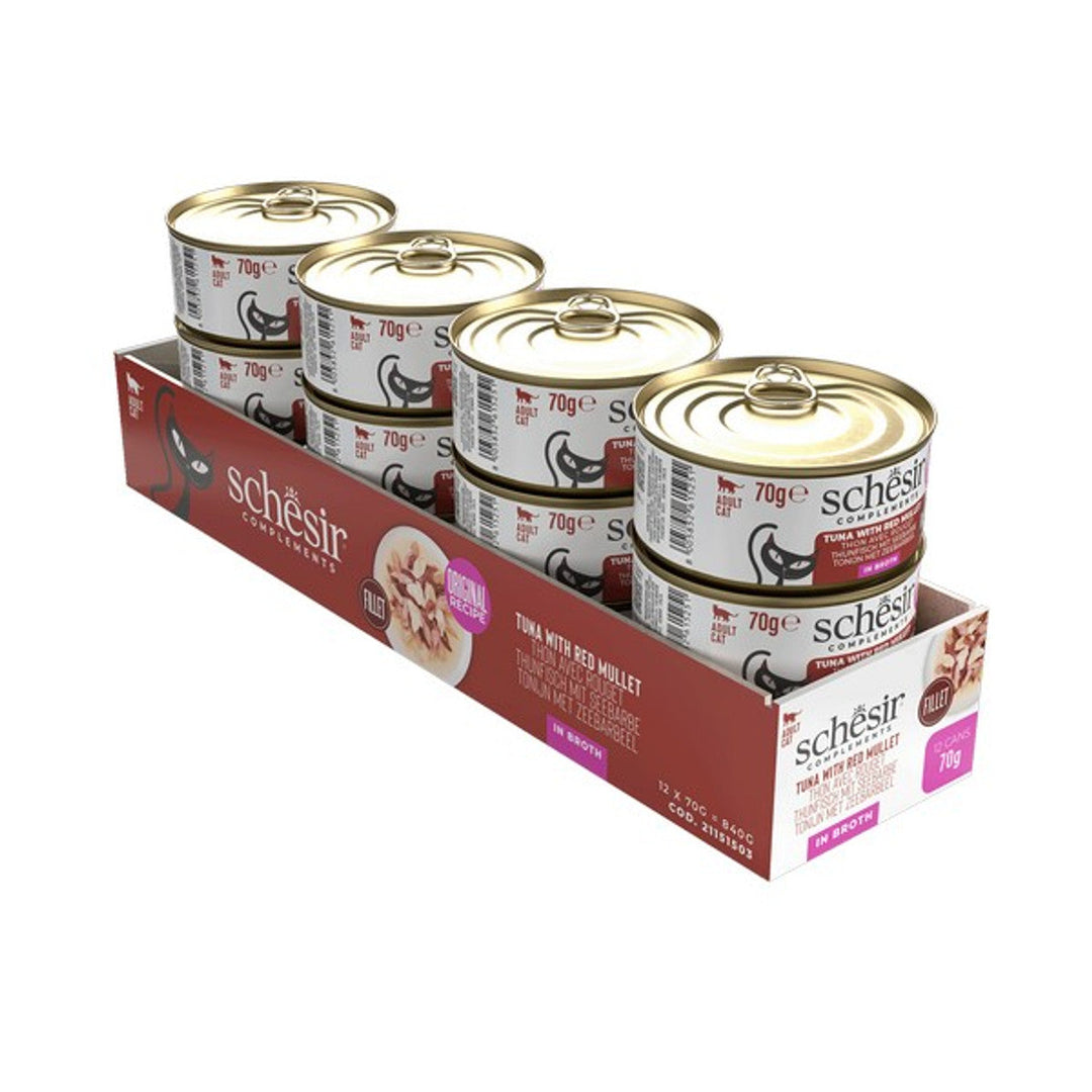 Schesir Tuna with Red Mullet In Broth Complements 70g x 12