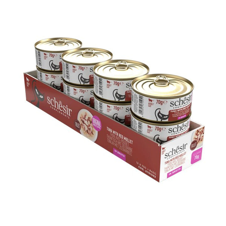 Schesir Tuna with Red Mullet In Broth Complements 70g x 12