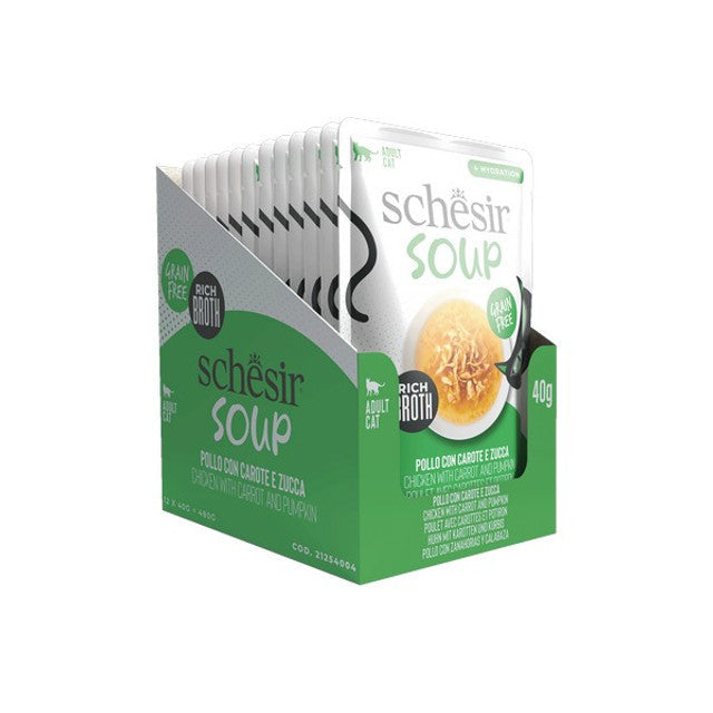 Schesir Soup Chicken with Pumpkin Complements 40g x 12