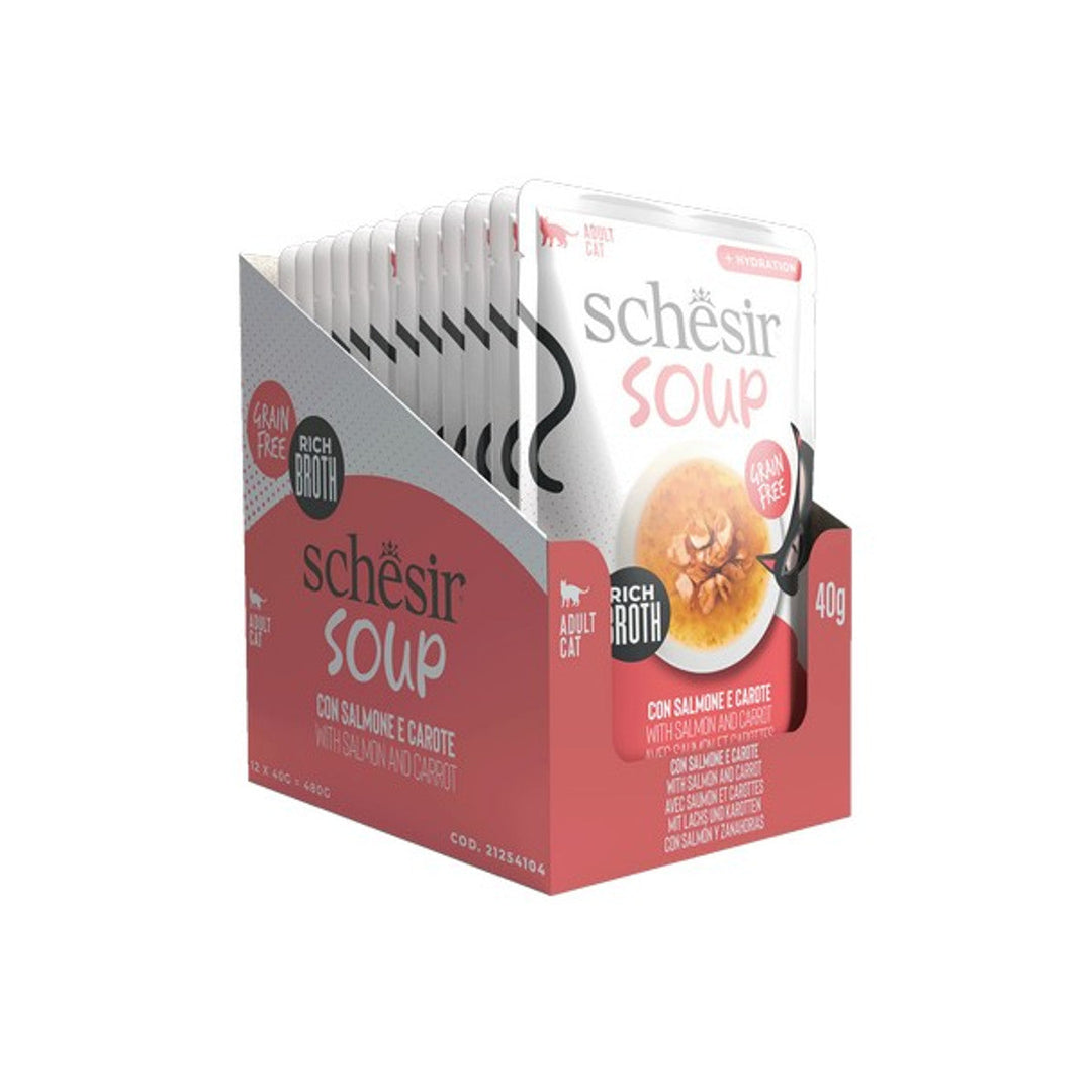 Schesir Soup Salmon with Carrots Complements 40g x 12