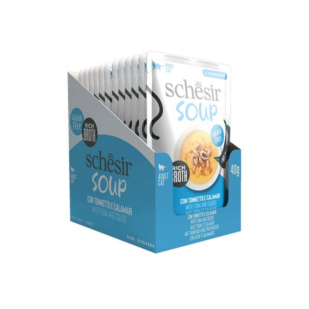 Schesir Soup Tuna with Squid Complements 40g x 12