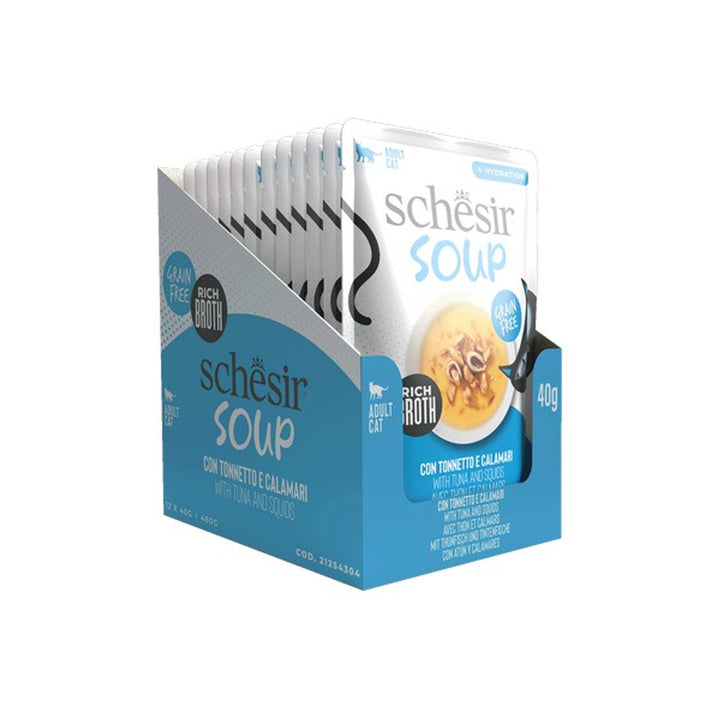 Schesir Soup Tuna with Squid Complements 40g x 12