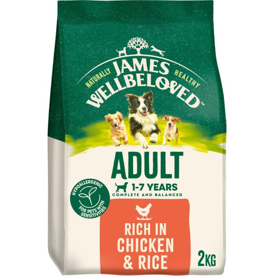 James Wellbeloved Adult Dry Dog Food Chicken & Rice 2Kg  