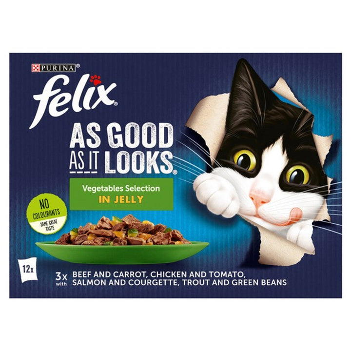 Felix As Good As It Looks Favourites Selection With Veg  In Jelly 12 X 85G