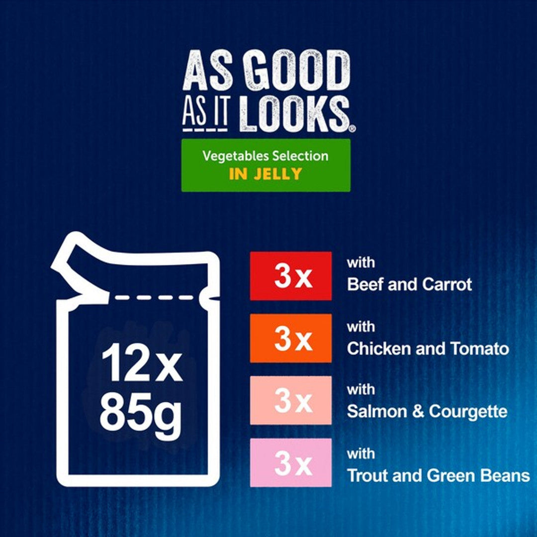 Felix As Good As It Looks Favourites Selection With Veg  In Jelly 12 X 85G