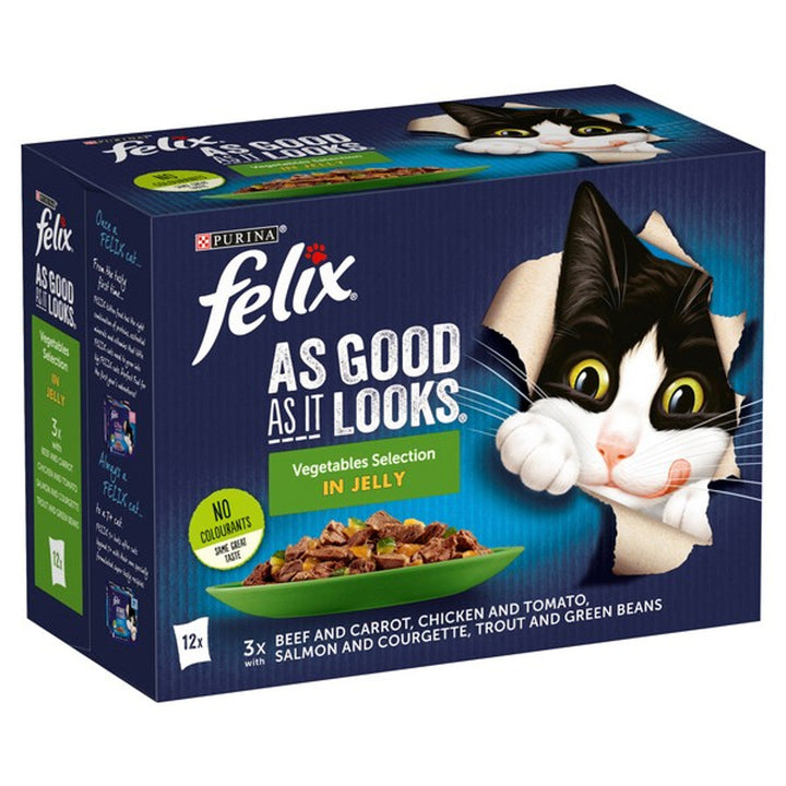 Felix As Good As It Looks Favourites Selection With Veg  In Jelly 12 X 85G