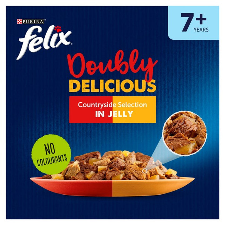Felix As Good As It Looks 7+ Cat Doubly Delicious Countryside Collection In Jelly 12 X 85G