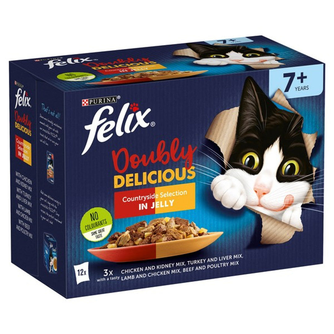 Felix As Good As It Looks 7+ Cat Doubly Delicious Countryside Collection In Jelly 12 X 85G