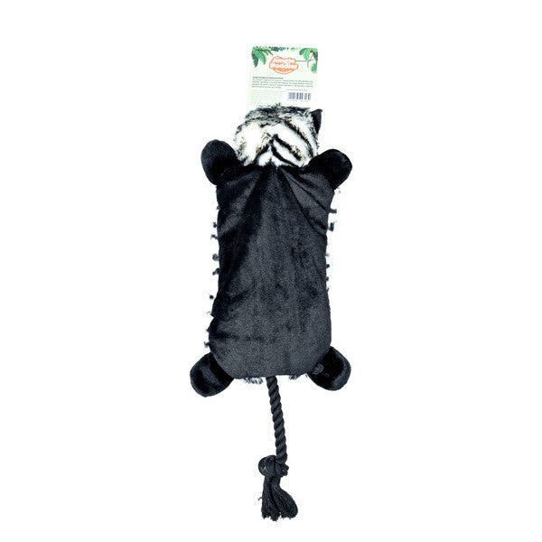 Animal Instincts Jungle Buddies Plush Zebra with Rope Toy