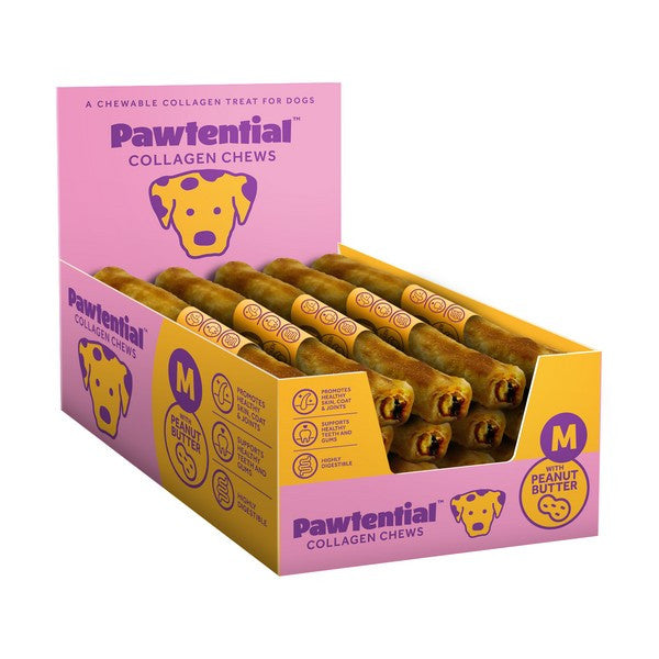 Pawtential Collagen Chew Peanut Flavour Medium 70g