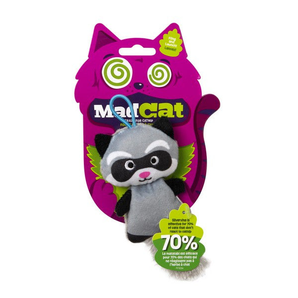 Mad Cat Slingshot Critters Raccoon Catnip Plush Toy