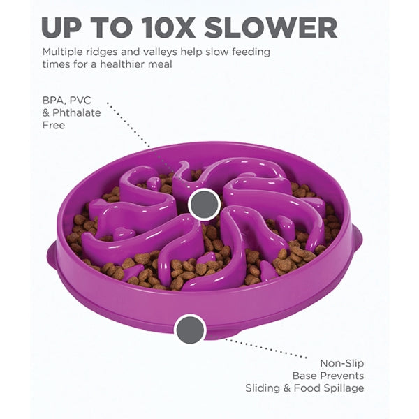 Rosewood Outward Hound Fun Feeder Flower Purple Large Dog Puzzle Toy