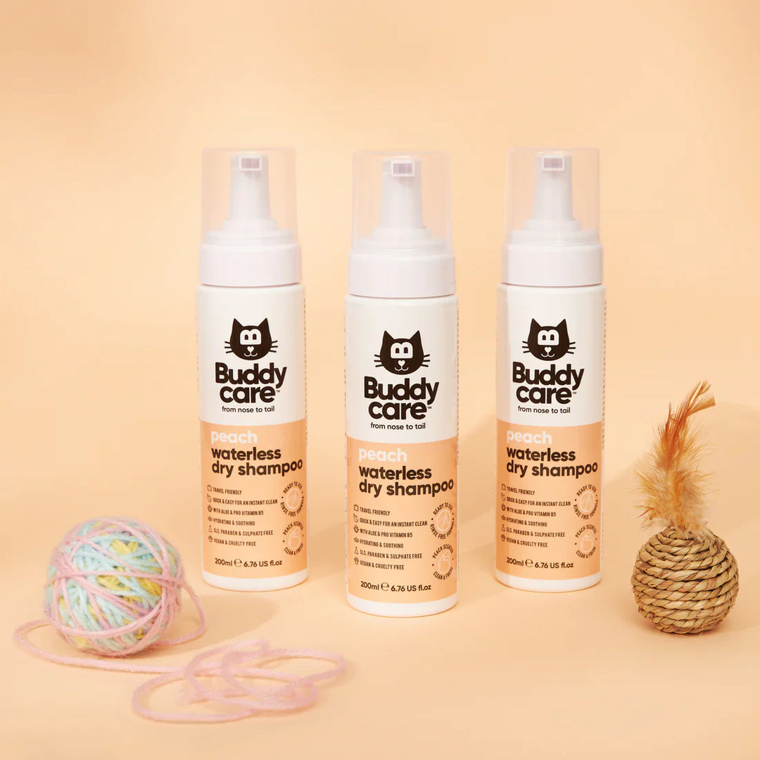 Buddycare Waterless Dry Cat Shampoo Peach 200ml