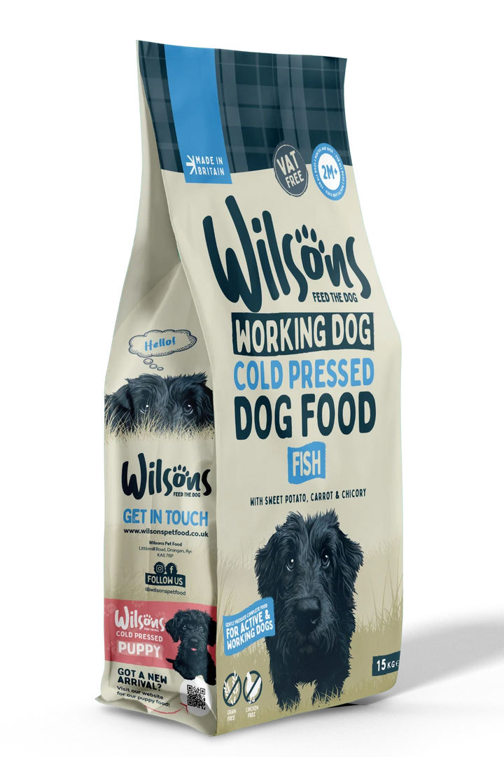 Wilsons Working Dog Fish Dry 15kg Cold Pressed Dog Food
