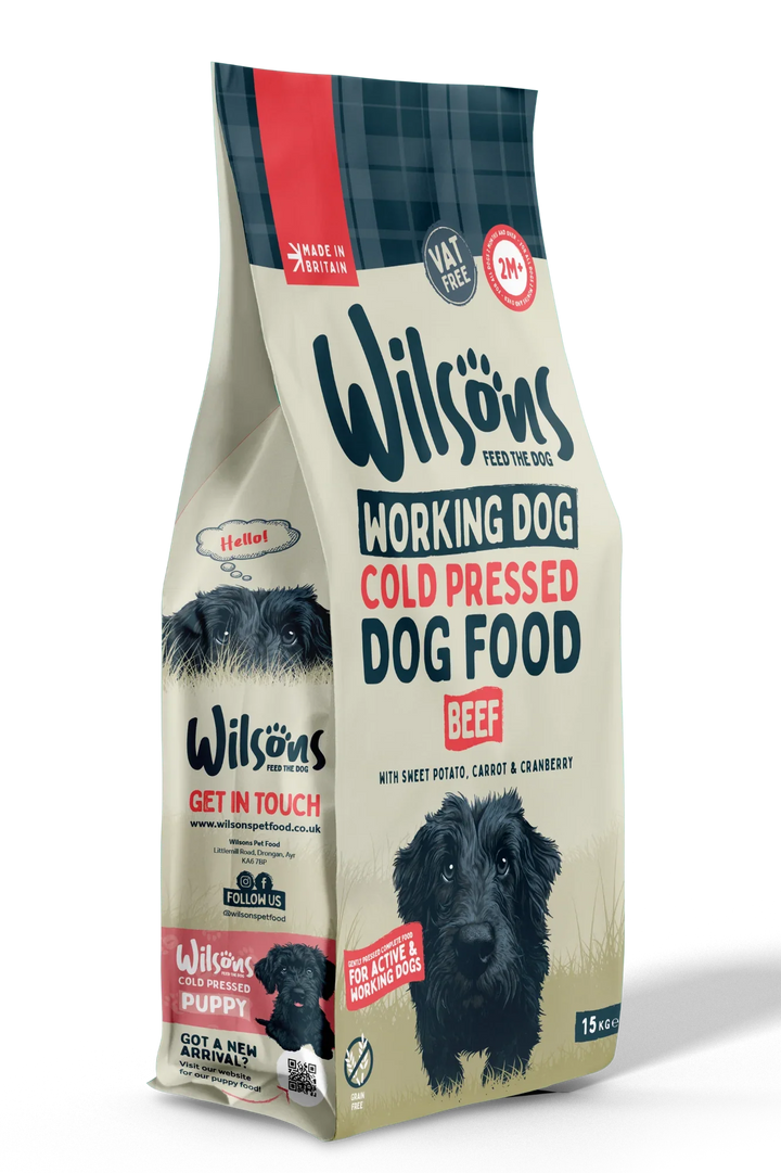 Wilsons Working Dog Beef Dry 15kg Cold Pressed Dog Food