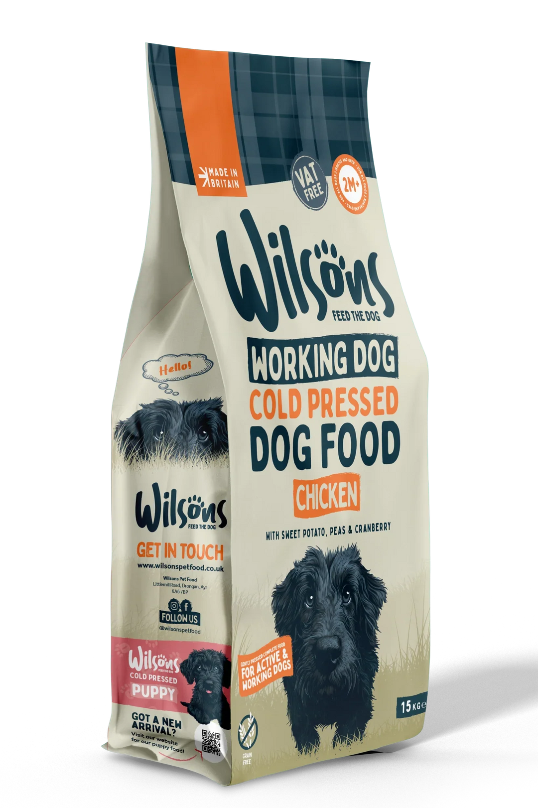 Wilsons Working Dog Chicken Dry 15kg Cold Pressed Dog Food