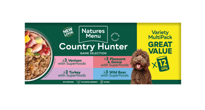 Natures Menu Country Hunter Game Meat Selection Multipack Cans 12 x 400g