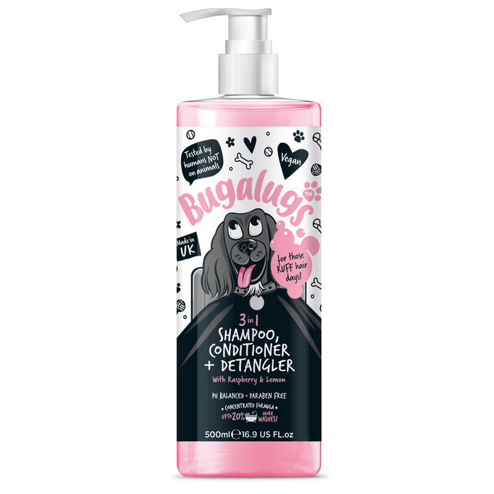 Bugalugs 3 In 1 Shampoo, Conditioner & Detangler 500Ml