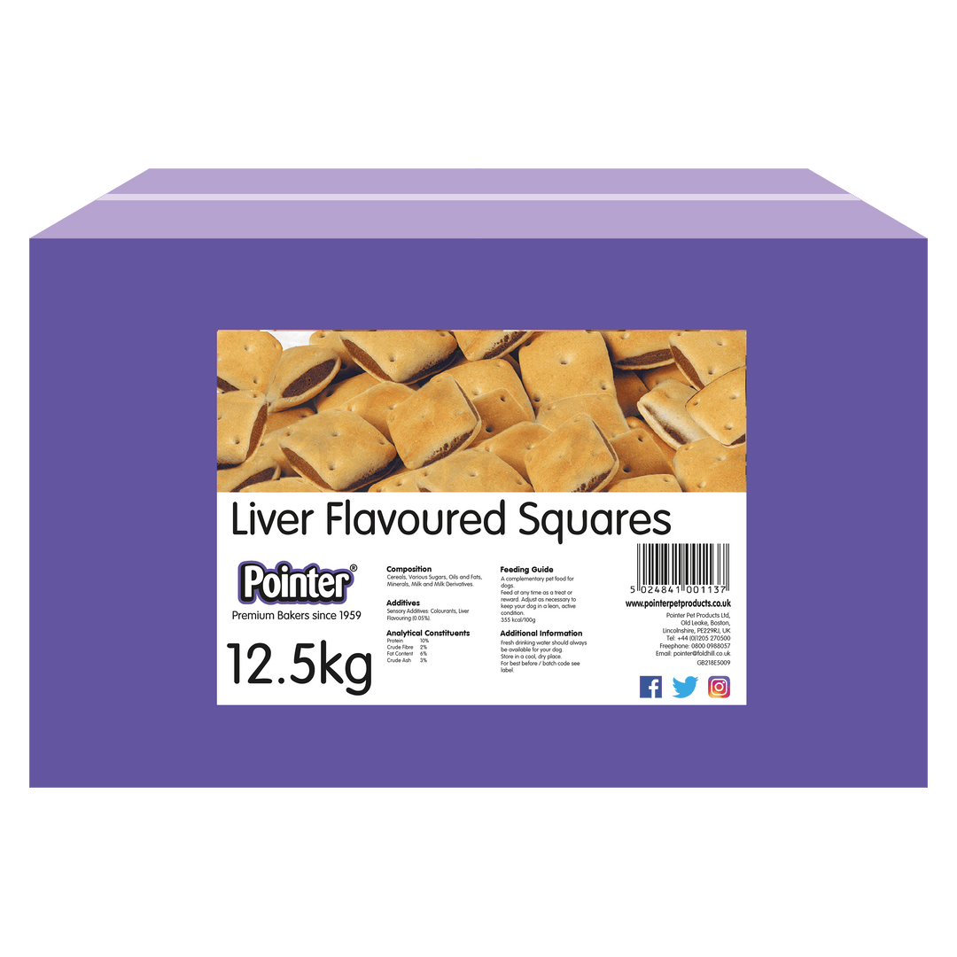 Pointer Liver Flavoured Squares 12.5Kg