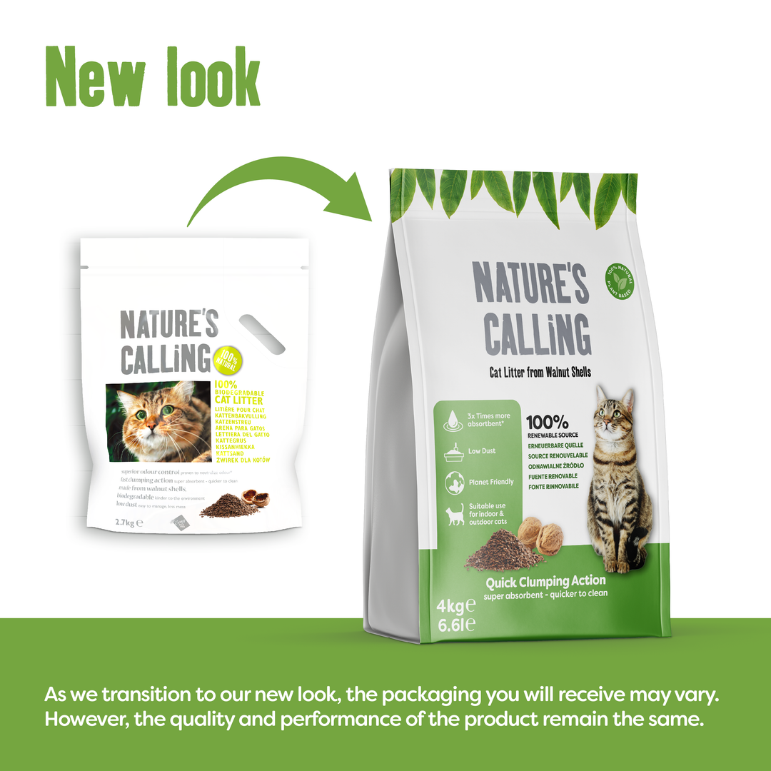Natures Calling Cat Litter From Walnut Shells 4Kg