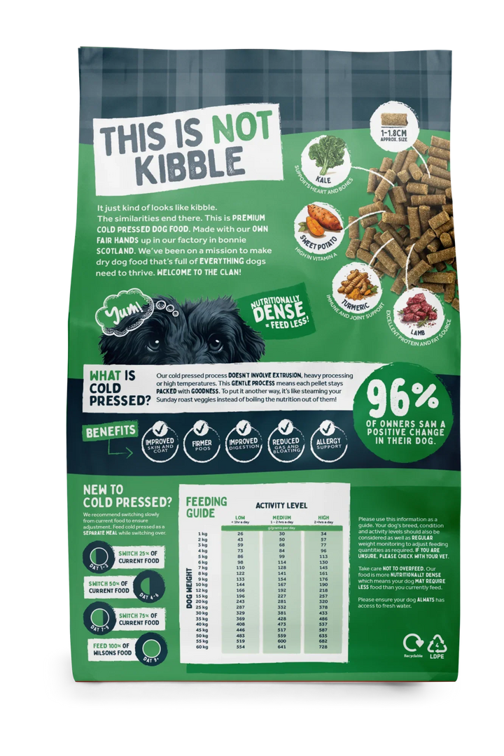 Wilsons Lamb Dry Cold Pressed Dog Food