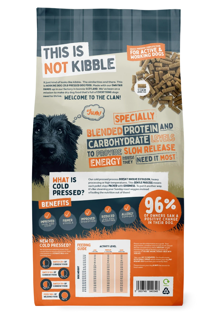 Wilsons Working Dog Chicken Dry 15kg Cold Pressed Dog Food