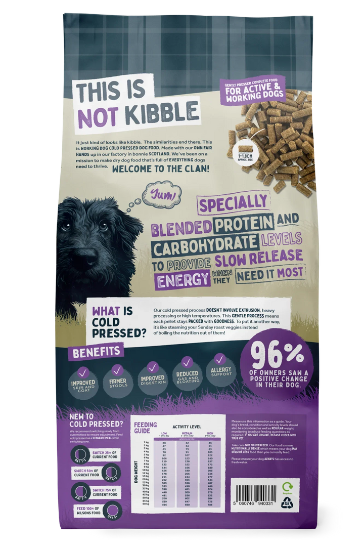 Wilsons Working Dog Pork Dry 15kg Cold Pressed Dog Food