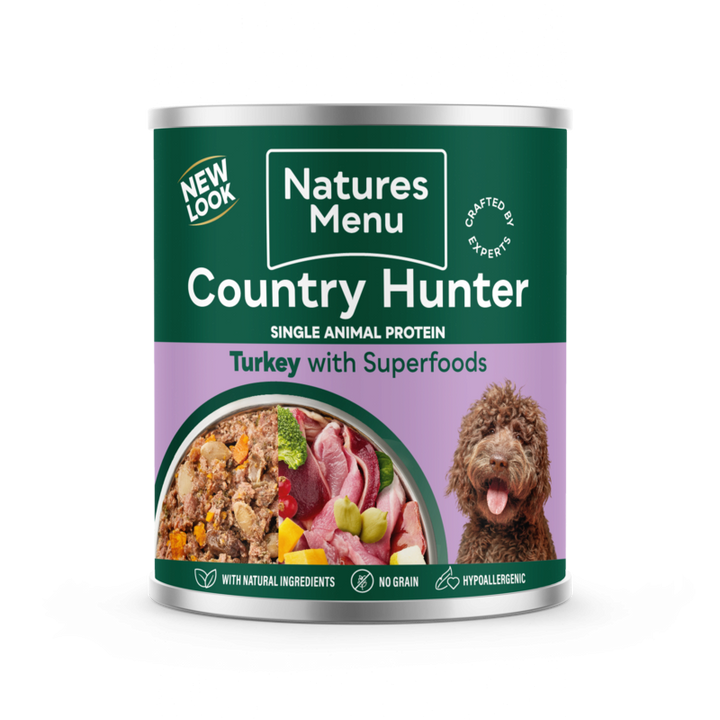 Natures Menu Country Hunter Farm Reared Turkey with Superfoods 600g x 6