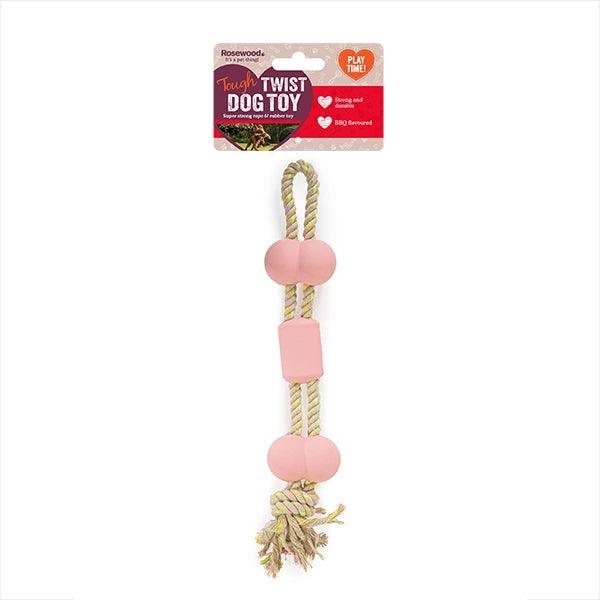Rosewood BBQ Flavour Rubber &amp; Rope Bone - Ormskirk Pets