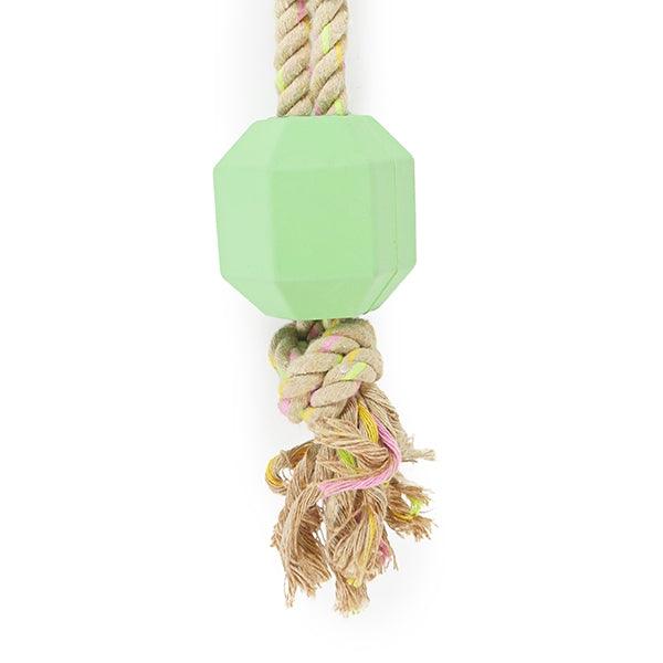 Rosewood Mint Flavour Rubber &amp; Rope Toy - Ormskirk Pets