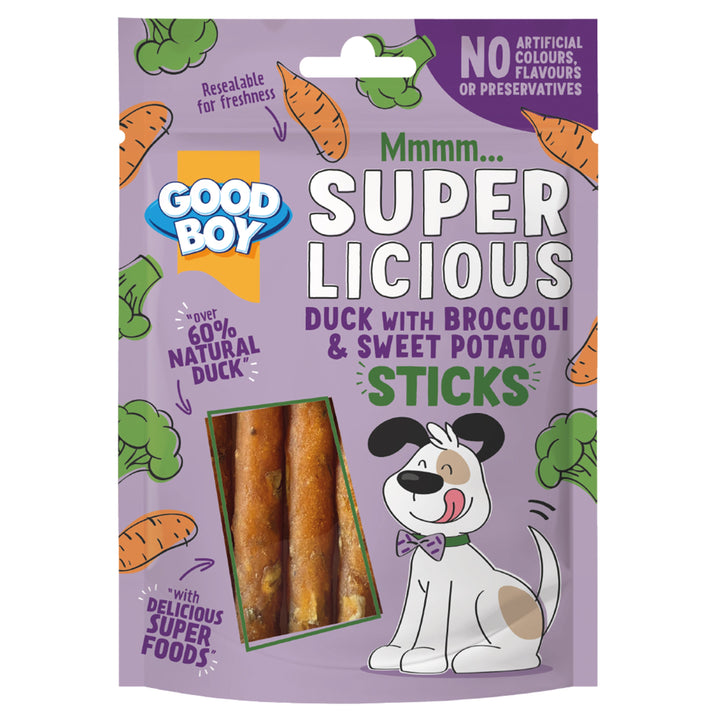 Good Boy  Superlicious - Duck with Broccoli &amp; Sweet Potato Sticks  70G