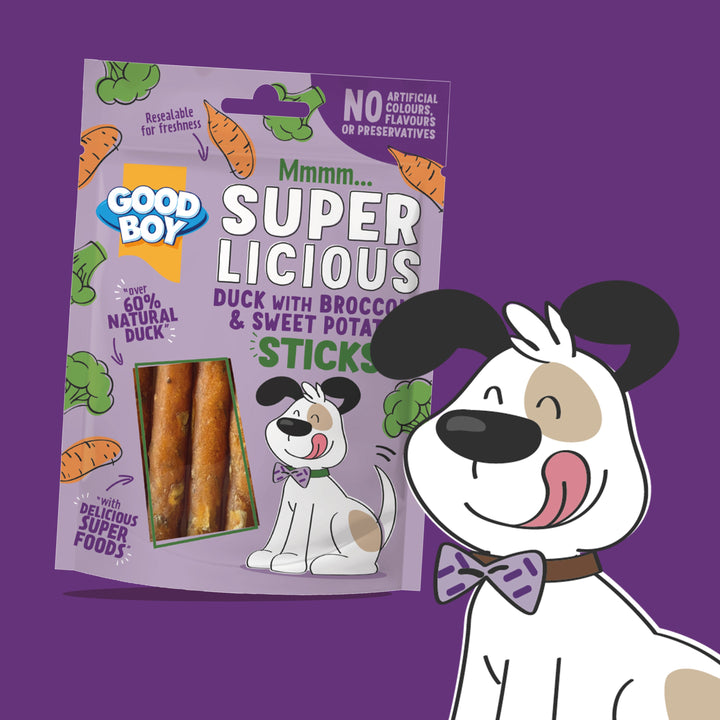 Good Boy  Superlicious - Duck with Broccoli &amp; Sweet Potato Sticks  70G