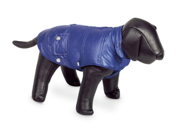 Nobby Danika Dog Coat Blue With Silver Dots
