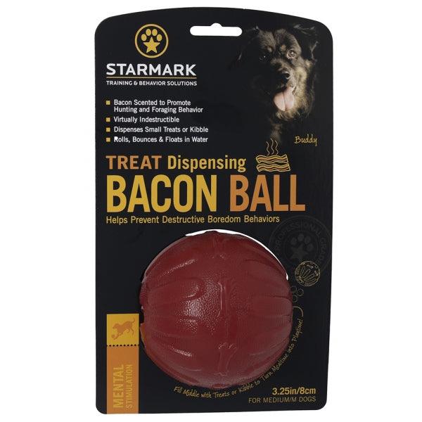 Rosewood Treat Dispensing Bacon Scented Ball Medium 3.25"