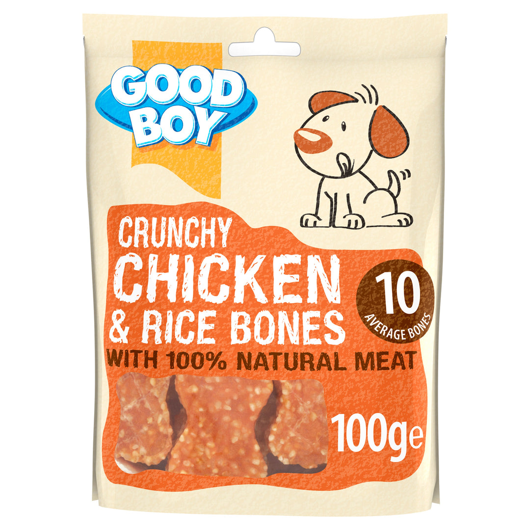 Good Boy Crunchy Chicken &amp; Rice Bones 100g