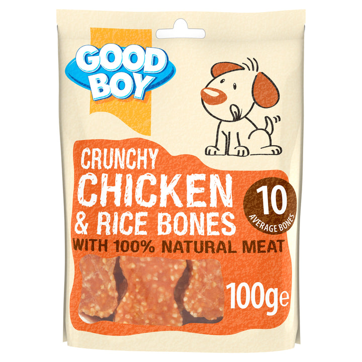 Good Boy Crunchy Chicken &amp; Rice Bones 100g