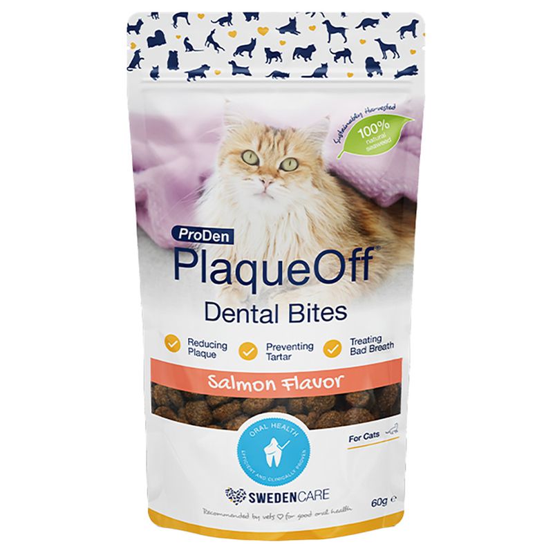 Plaqueoff For Cats Dental Bites Salmon Flavour 60G