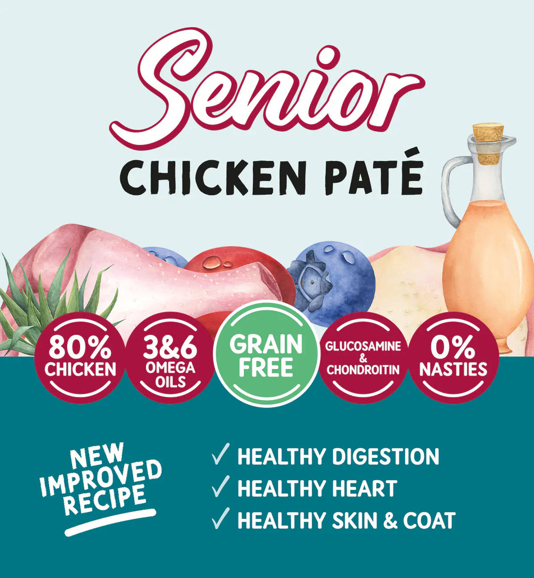 Naturo Cat Senior Chicken Paté Pouch 85g x 12