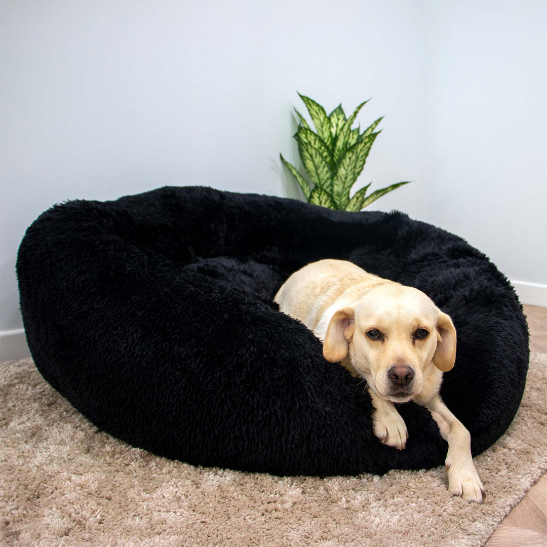 Ancol GIANT Super Plush Donut Bed 130cm Black