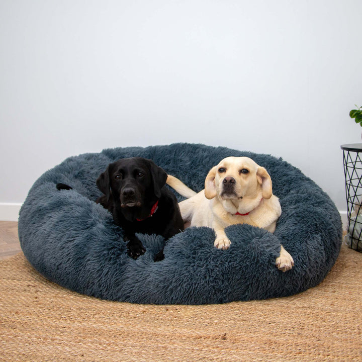 Ancol GIANT Super Plush Donut Bed 130cm Graphite