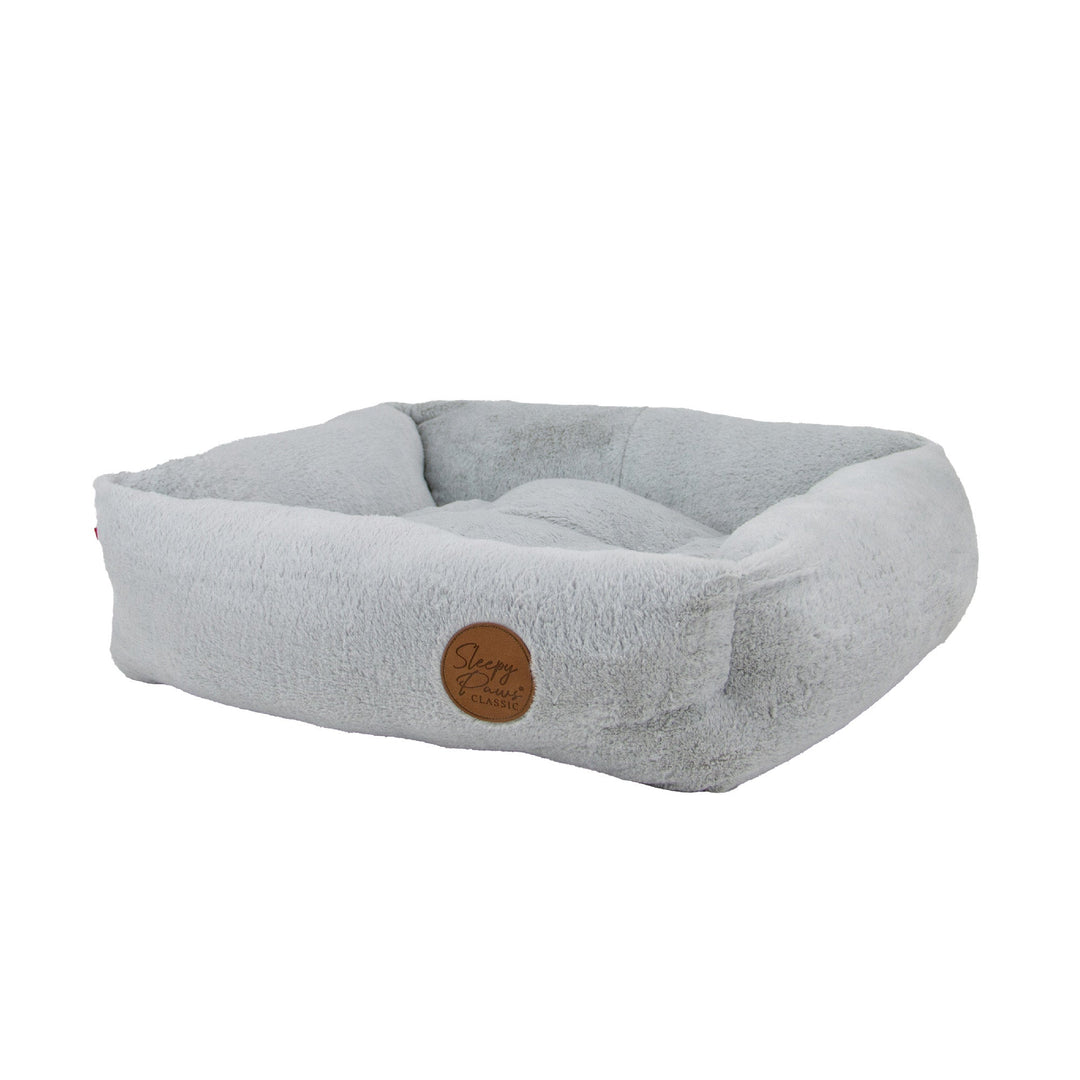 Ancol Sleepy Paws Square Bed Light Grey