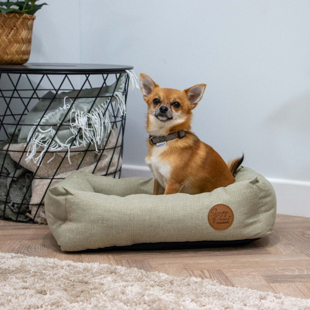 Ancol Sleepy Paws Square Bed Green