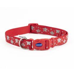Ancol Reflective Star Adjustable Collar Red 45-70cm