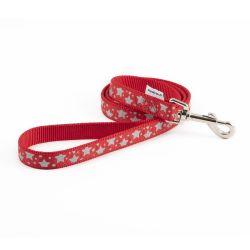 Ancol Reflective Star Lead Red 1m