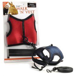 Small 'N' Furry Walk Vest Leash Lge