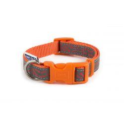 Ancol Collar Reflective Bone Orange 20-30cm