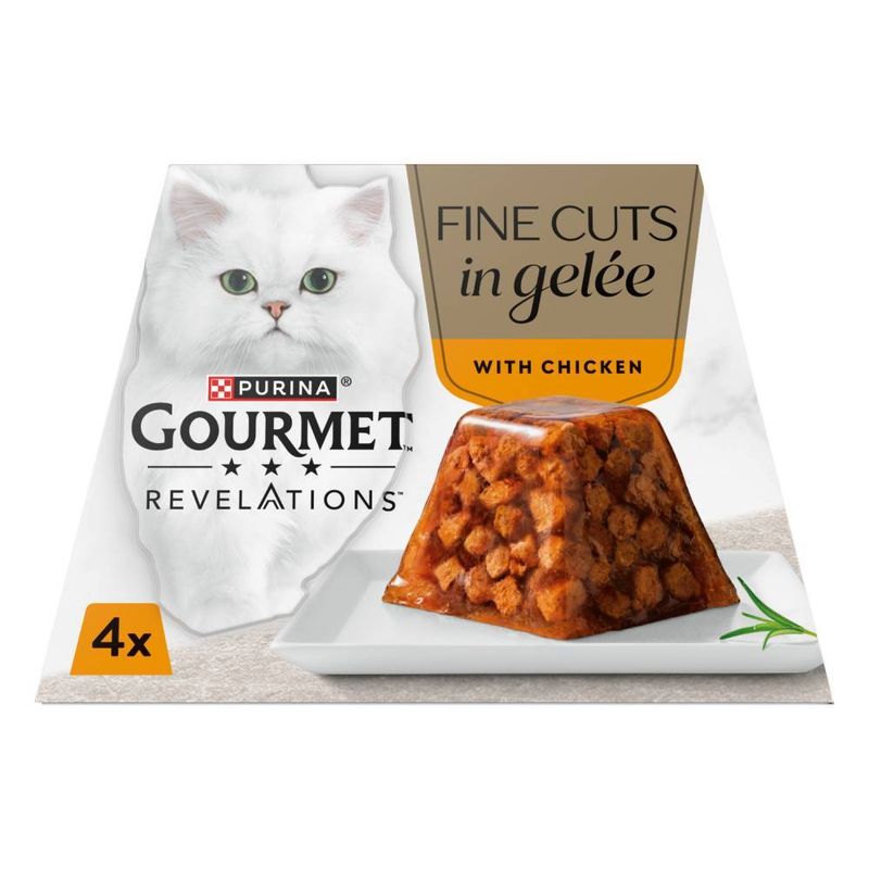 Gourmet Revelations Gelee Chicken Fine Cuts in Jelly Wet Cat Food 4x57g
