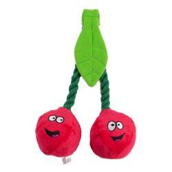 Animate Plush Cherries on rope Squeaky Dog Toy